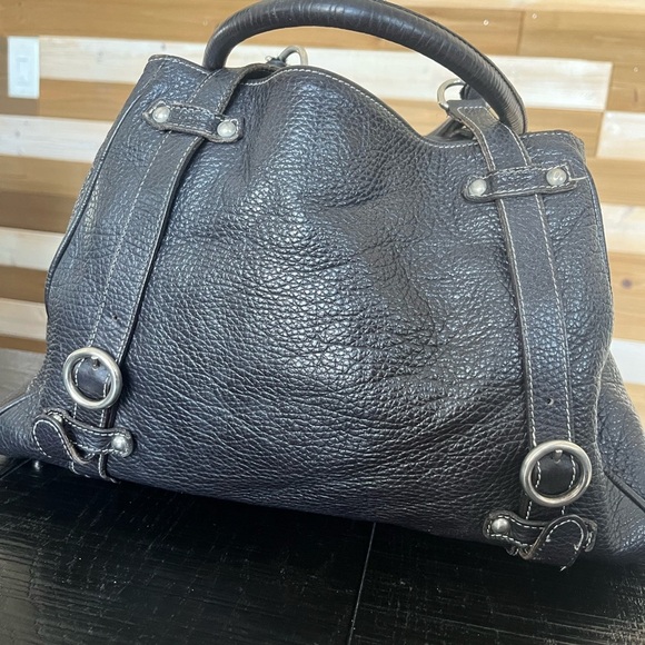 Furla Pebbled Leather Bucket Bag Black - Picture 3 of 15